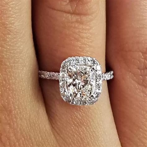 1.70 Ct Cushion Cut Diamond Solitaire Engagement Ring | Ara Diamonds