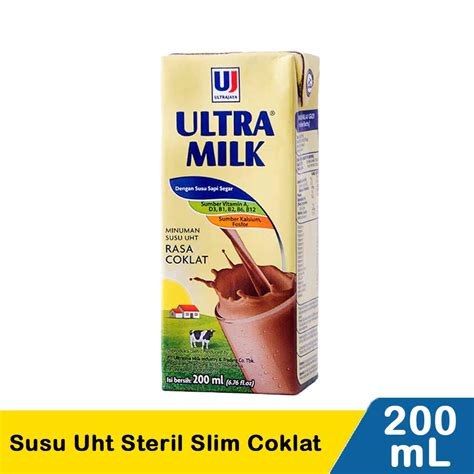 Ultra Susu Uht Steril Slim Coklat Tpk 200Ml | Klik Indomaret