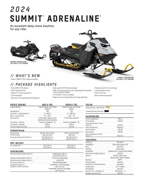 2024 Ski Doo Summit 600 Specs - Domini Justina