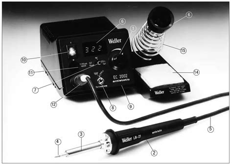 Weller EC 2002 antistatic Power Unit 220 V electronics Soldering station Instruction Manual