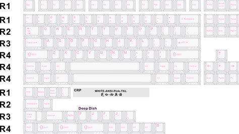 CRP R6 White Pink Purple Keycaps – qwertyqop