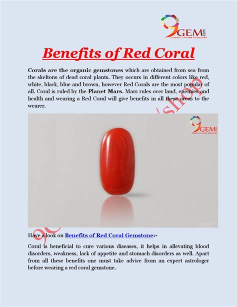 Majestic Benefits of Red Coral Gemstone by 9gem - Issuu