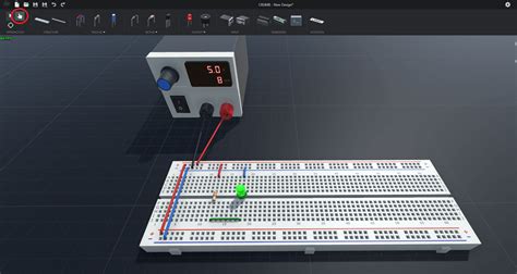 CRUMB Circuit Simulator Simple LED circuit for beginner