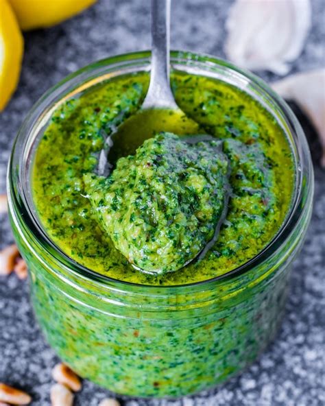 Homemade Basil Pesto Sauce Recipe - Blondelish.com