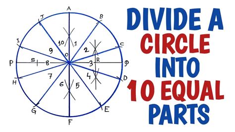 How to divide a circle into 10 equal parts... - YouTube