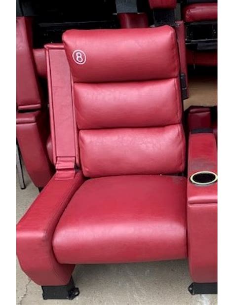 Lot of 400 Red Recliner movie theater chairs no footrests