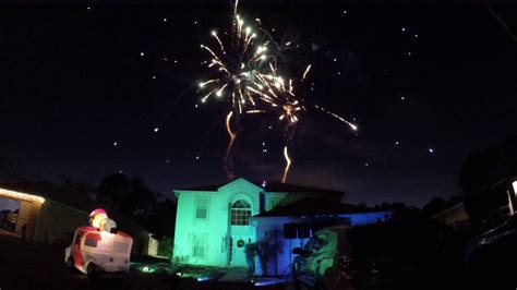 New Years Eve Backyard Fireworks Show - YouTube