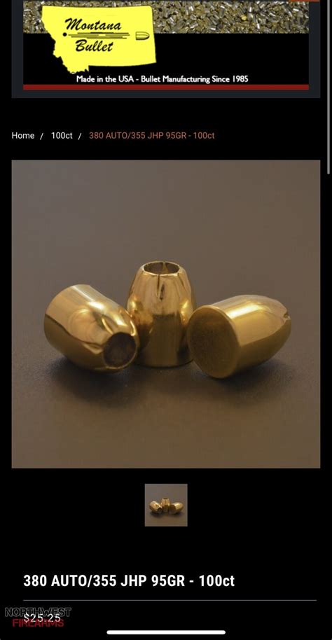 .380 Montana gold bullets for sale | Northwest Firearms