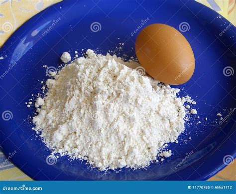 Egg and flour. stock image. Image of dust, black, blue - 11770785