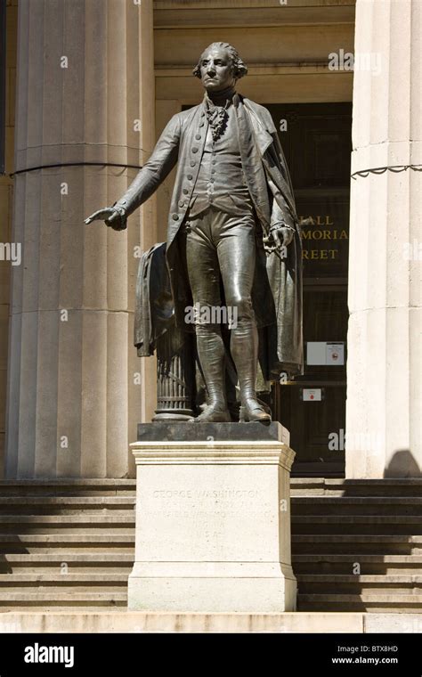 George Washington statue outside the Federal Hall National Memorial ...