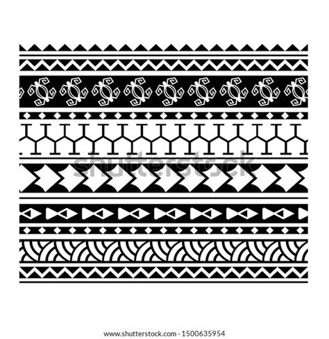 Maori Tattoo Band Polynesian Template Fabric Stock Vector (Royalty Free ...