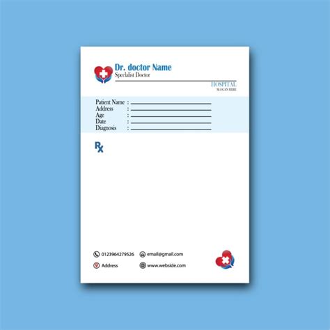 Create professional medical prescription pad design by Nazmin661026 | Fiverr