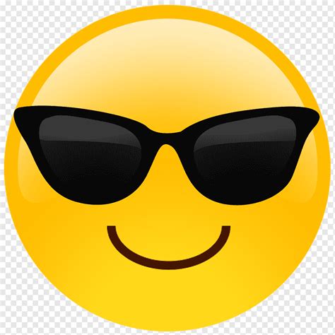 Sunglasses Emoji Smiley Smirk, Emoji, wajah, hati, emotikon png | PNGWing