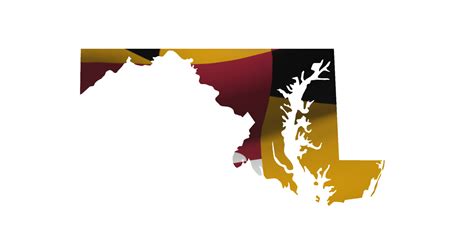 Maryland map outline PNG. State flag icon 21194145 PNG