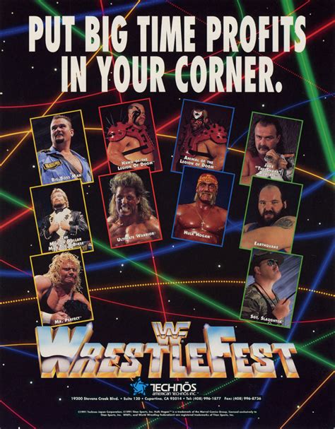 The Arcade Flyer Archive - Video Game Flyers: WWF WrestleFest, Technos