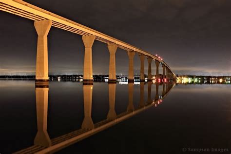 Thomas Johnson Bridge reflections on the Patuxent River ©Sampson Images ...