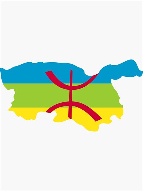 "Flag Map of Kabylie " Sticker for Sale by abbeyz71 | Redbubble