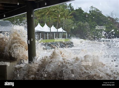 Storm surge in Cyclone season in Far North Queensland, Australia Stock ...