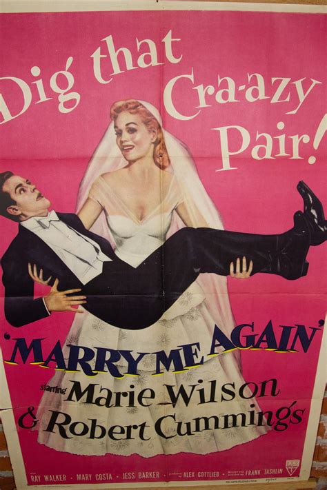 1953 Marry Me Again Movie Poster Original 1953 27 X 41 1 One Sheet ...