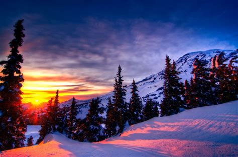 Winter Sunset Desktop Wallpapers - Top Free Winter Sunset Desktop Backgrounds - WallpaperAccess ...