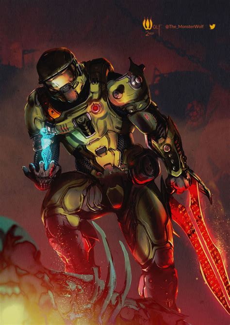 DOOM Eternal Crossover Fan art in 2021 | Halo armor, Doom, Epic art