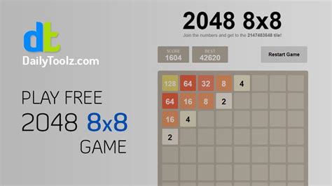 2048 8x8 - Play Free Online 2048 8 by 8 Math Game