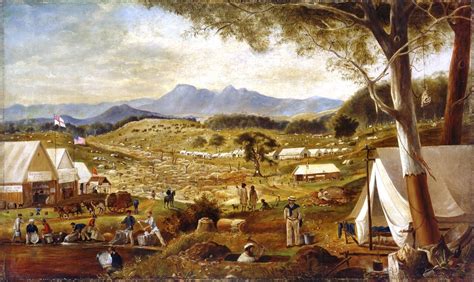 Ararat, Victoria during the Australian Gold Rush, 1854. By Edwin ...