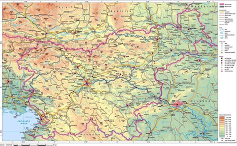 Physical map of Slovenia. Slovenia physical map | Vidiani.com | Maps of ...