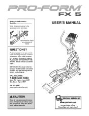 ProForm Fx5 Elliptical Manual