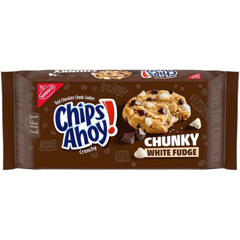 CHIPS AHOY! Chunky White Fudge Chocolate Chip Cookies, 11.75 oz - Walmart.com