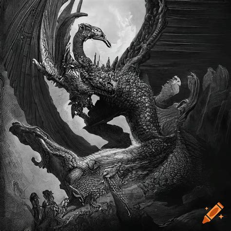 Illustration of a flying dragon-like demon