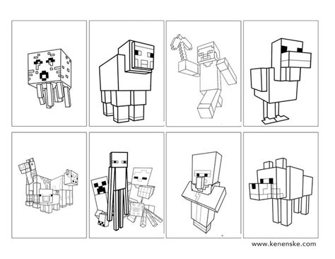 Minecraft Characters Coloring Pages