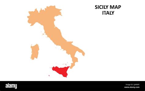 Sicily regions map highlighted on Italy map Stock Vector Image & Art - Alamy