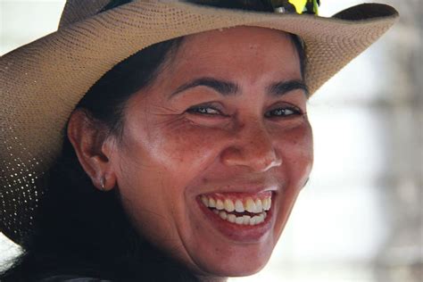 woman, wearing, beige, sun hat, face, smiling, laughing, smiling face ...