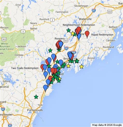 Smiling Hill Farm Bottle Returns Map