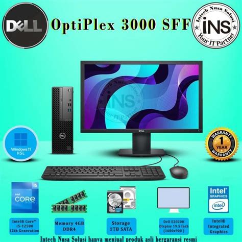 Promo PC DELL OptiPlex 3000 SFF i5-12500 4GB 1TB SATA/256GB/512GB SSD W11H Diskon 23% di Seller ...
