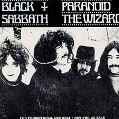 Black Sabbath Paranoid/The Wizard UK Promo 7" vinyl single (7 inch record / 45) (244882)