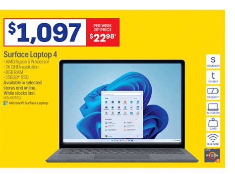 Microsoft Surface Laptop 4 Offer at Officeworks