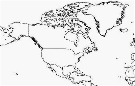 Blank North America Map Printable