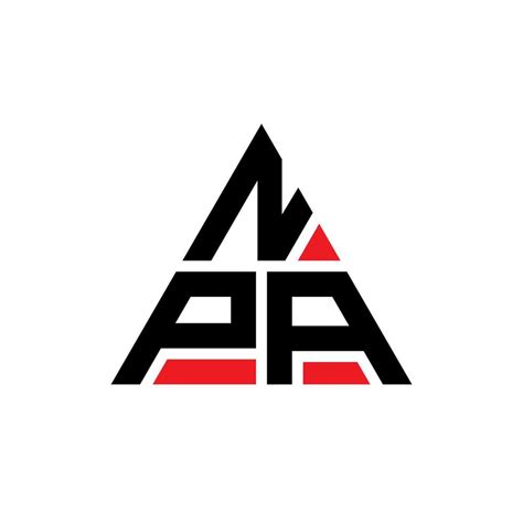 NPA triangle letter logo design with triangle shape. NPA triangle logo design monogram. NPA ...