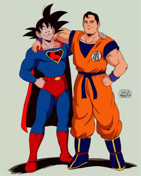 Goku y Superman cambian de trajes en este genial fanart de Dragon Ball | Código Espagueti