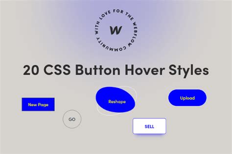 20 CSS Button Hover Styles - Webflow