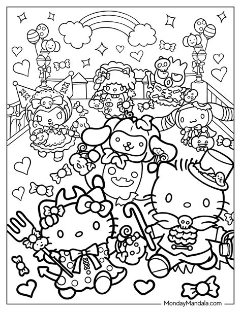 0 Result Images of Hello Kitty Sanrio Characters Coloring Pages - PNG Image Collection