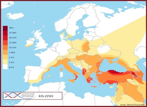 Nrken19 on Twitter: "I previously shared a map of the subclade of the Y-DNA haplogroup R1b-Z2103 ...