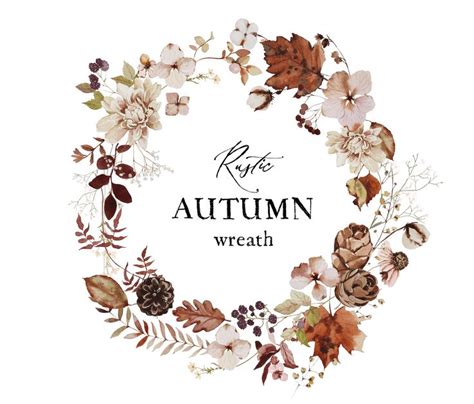 an autumn wreath with leaves and flowers