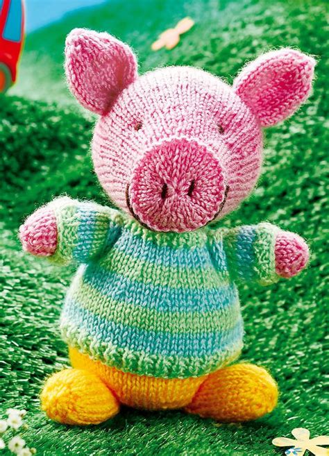 Free Knitting Pattern for George the Pig