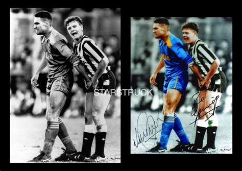 Wimbledon FC v Newcastle United FC 1988 Vinnie Jones and Paul Gascoigne Gazza Signed (Pre ...