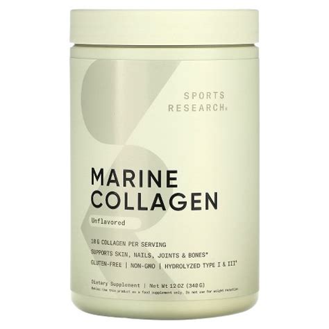 Sports Research Marine Collagen, Unflavored, 12 Oz (340 G) : Target