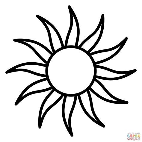 sunshine outlines - Clip Art Library