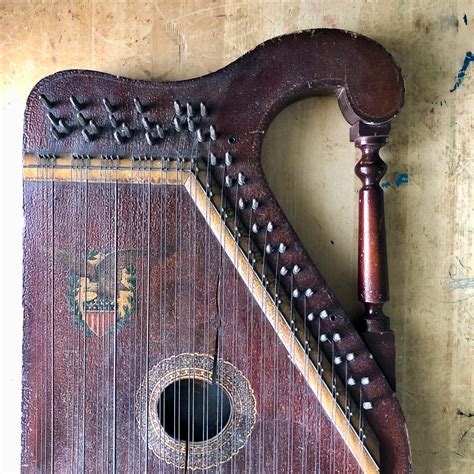 Antique Zither Instrument with Eagle Emblem (c.1920s) – Rush Creek Vintage